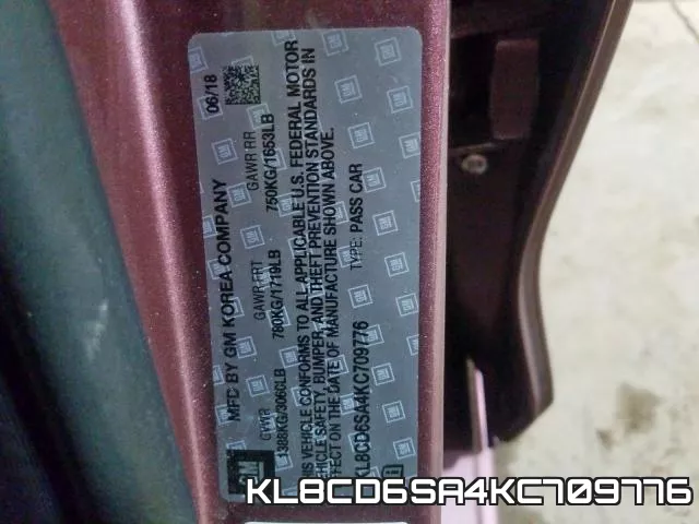 KL8CD6SA4KC709776 фото 2