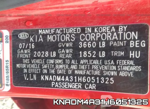 KNADM4A31H6051325 фото 9