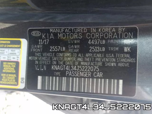 KNAGT4L34J5222075 фото 2