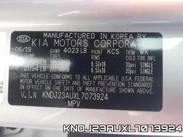KNDJ23AUXL7073924 фото 2