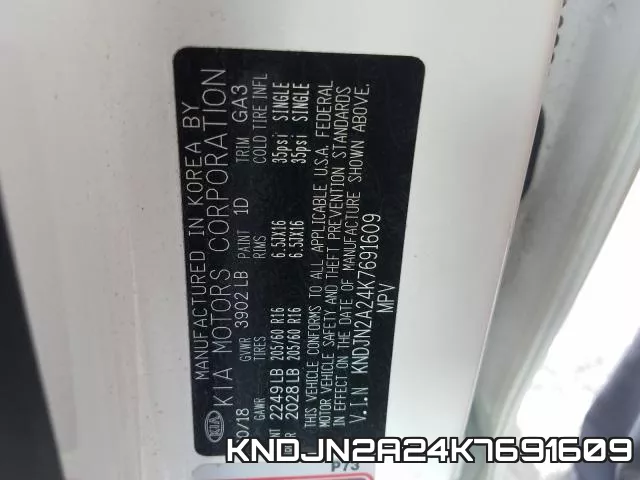 KNDJN2A24K7691609 фото 2