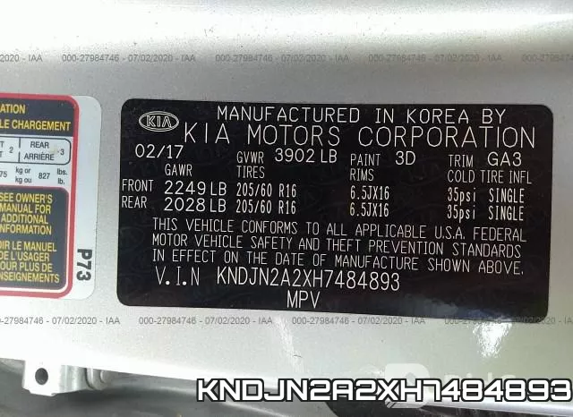 KNDJN2A2XH7484893 фото 10