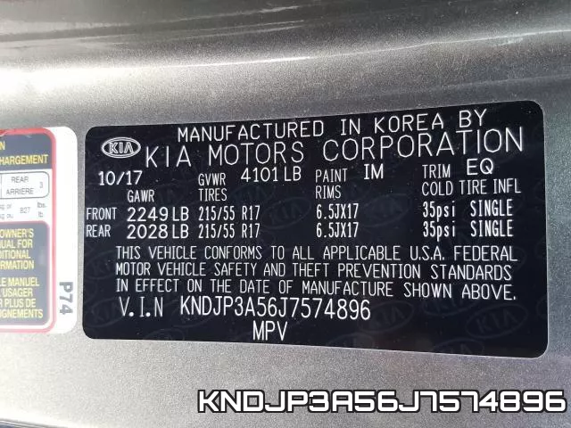 KNDJP3A56J7574896 фото 2