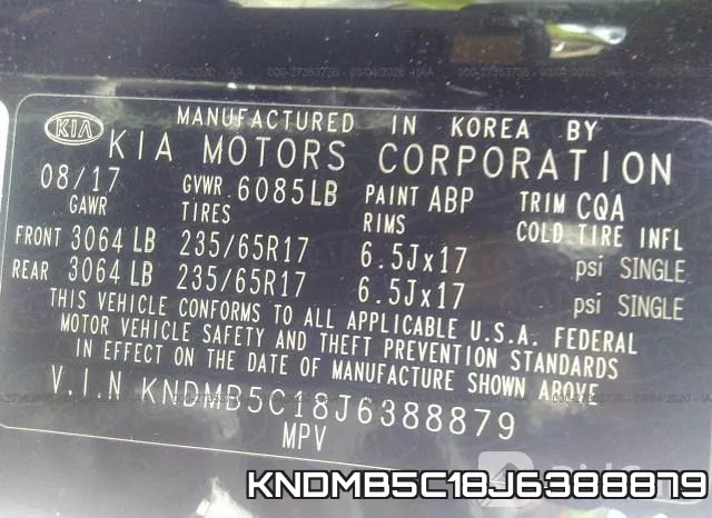 KNDMB5C18J6388879 фото 10