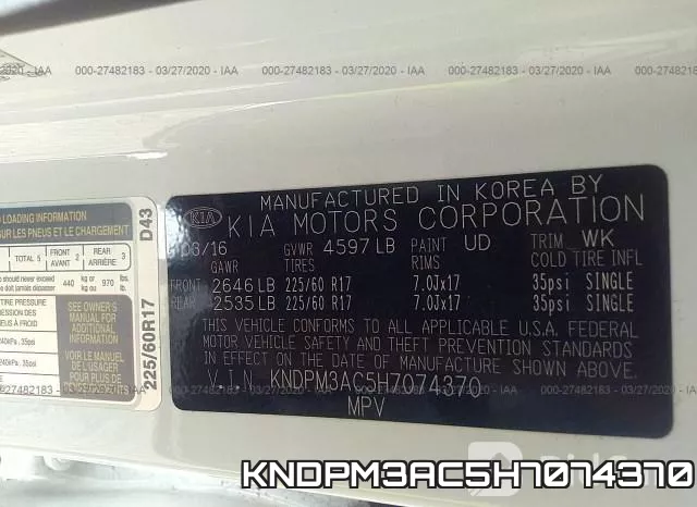 KNDPM3AC5H7074370 фото 10