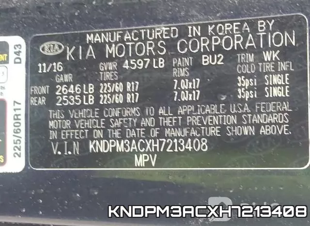 KNDPM3ACXH7213408 фото 10