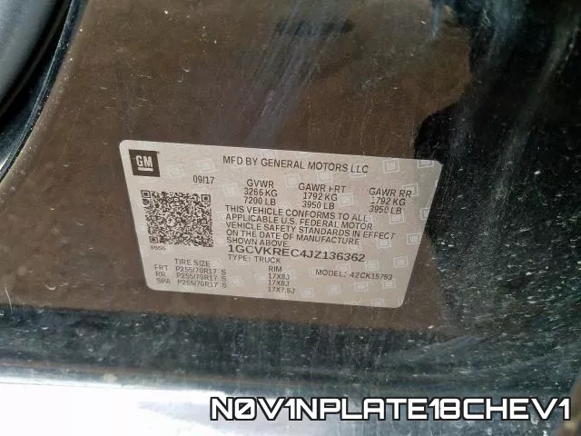 N0V1NPLATE18CHEV1 фото 2