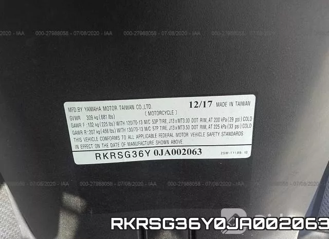 RKRSG36Y0JA002063 фото 2