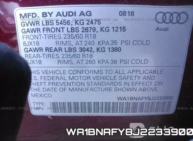 WA1BNAFY8J2233900 фото 10