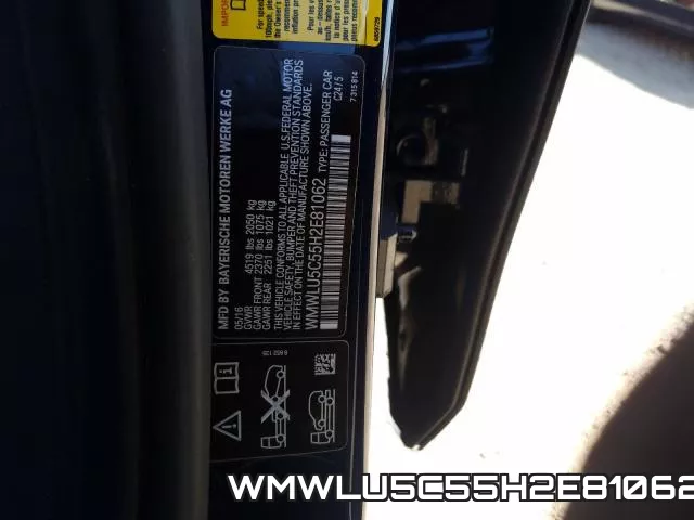 WMWLU5C55H2E81062 фото 2