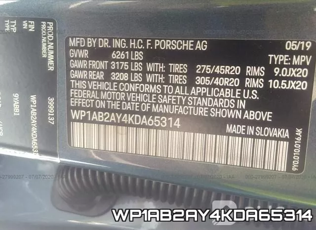 WP1AB2AY4KDA65314 фото 10