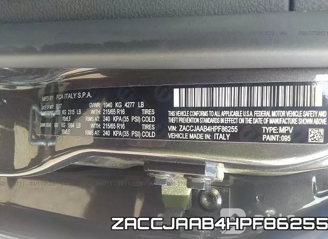 ZACCJAAB4HPF86255 фото 10