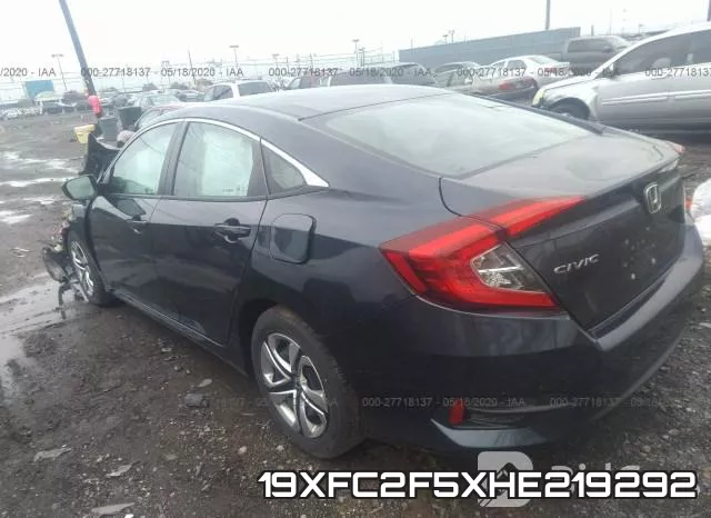 19XFC2F5XHE219292 фото 4