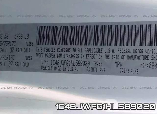 1C4BJWFG1HL589020 фото 10