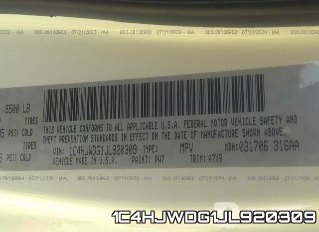 1C4HJWDG1JL920309 фото 10