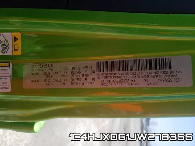 1C4HJXDG1JW278355 фото 2