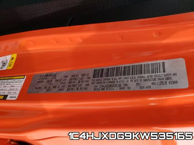1C4HJXDG9KW535165 фото 2