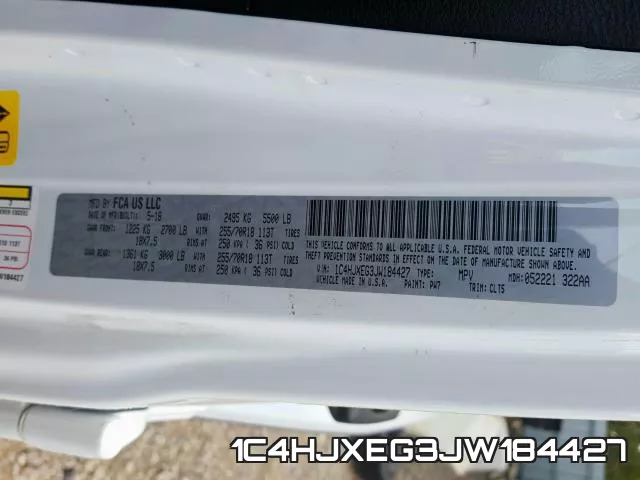 1C4HJXEG3JW184427 фото 2