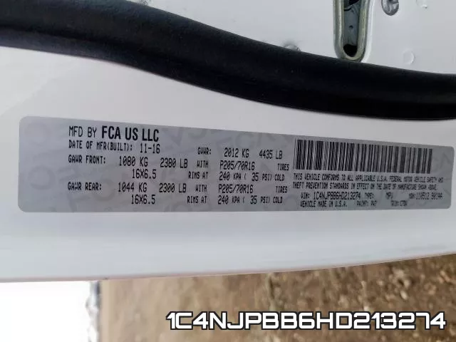 1C4NJPBB6HD213274 фото 2