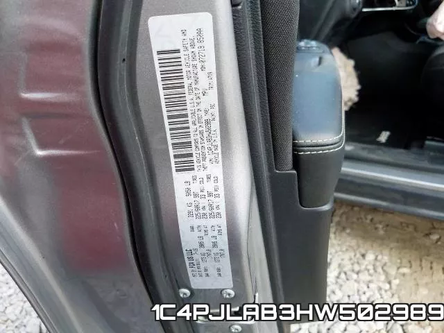 1C4PJLAB3HW502989 фото 2