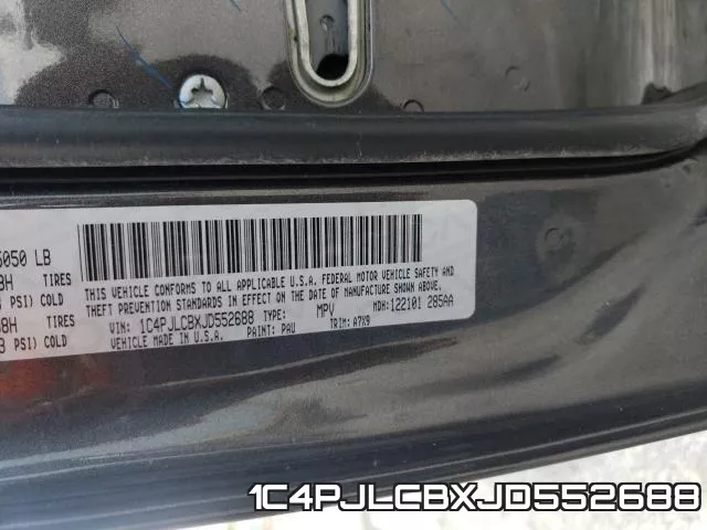 1C4PJLCBXJD552688 фото 2