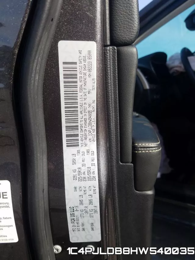 1C4PJLDB8HW540035 фото 2