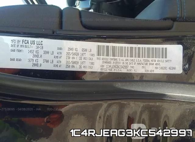 1C4RJEAG3KC542997 фото 10