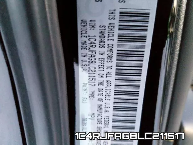 1C4RJFAG8LC211517 фото 2