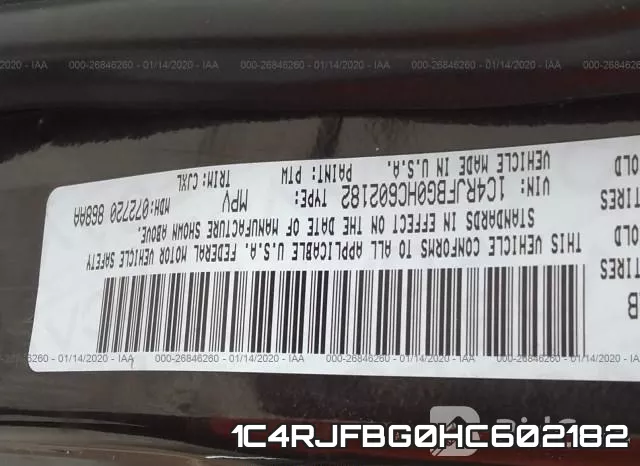 1C4RJFBG0HC602182 фото 10