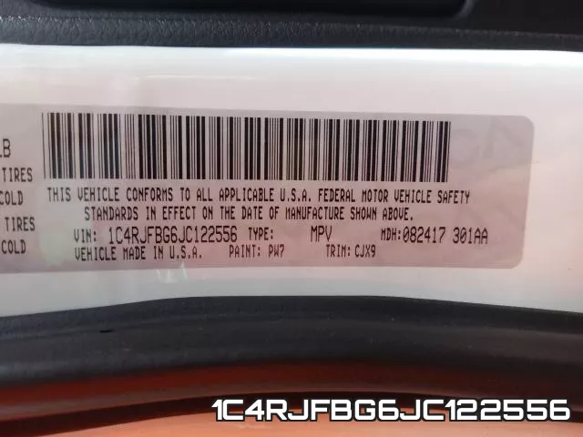 1C4RJFBG6JC122556 фото 2
