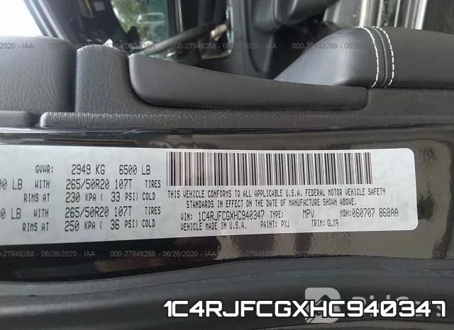 1C4RJFCGXHC940347 фото 10