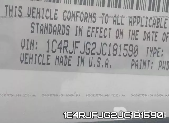 1C4RJFJG2JC181590 фото 10