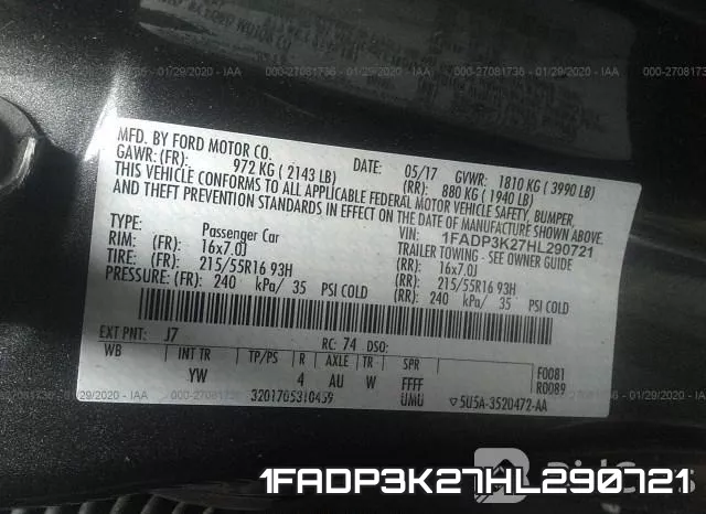 1FADP3K27HL290721 фото 10