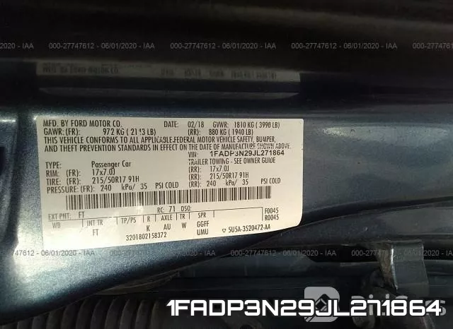 1FADP3N29JL271864 фото 10