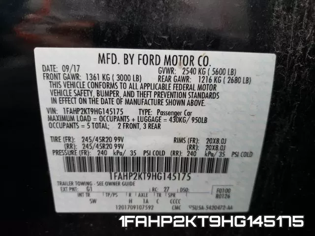 1FAHP2KT9HG145175 фото 2