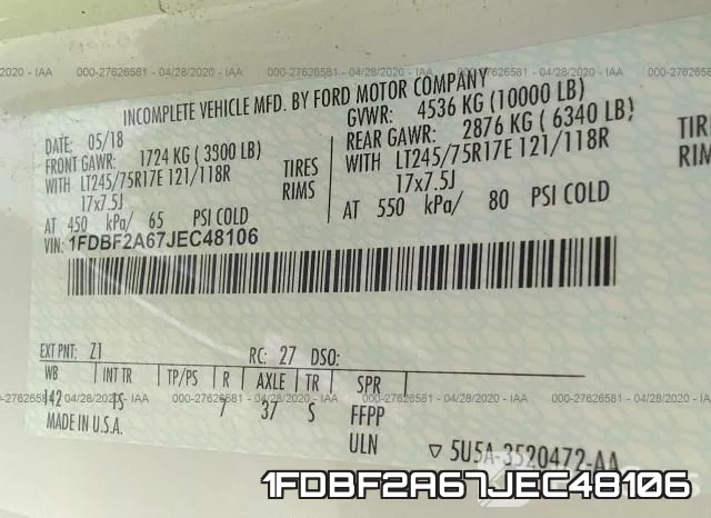 1FDBF2A67JEC48106 фото 10