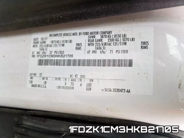 1FDZK1CM3HKB21705 фото 2