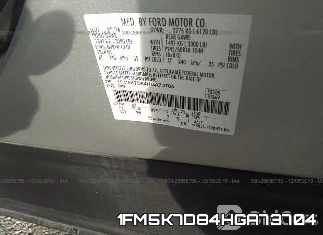 1FM5K7D84HGA73704 фото 10