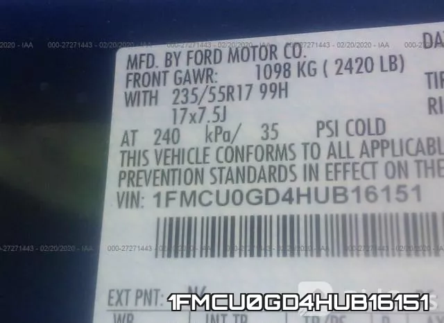 1FMCU0GD4HUB16151 фото 10