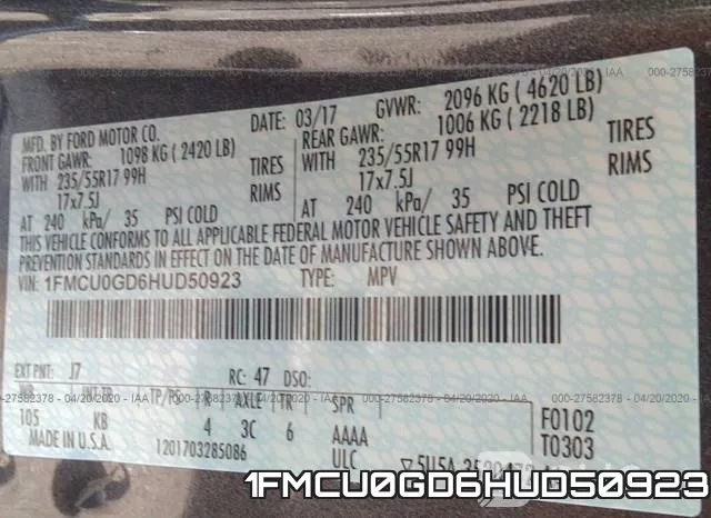 1FMCU0GD6HUD50923 фото 10