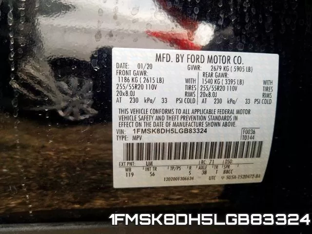 1FMSK8DH5LGB83324 фото 2