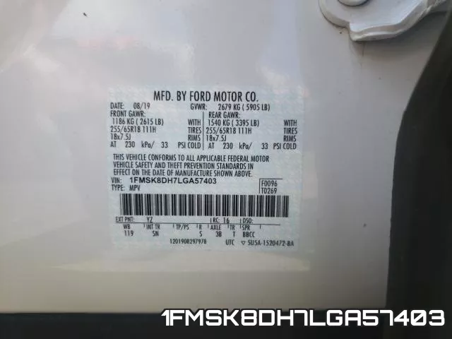 1FMSK8DH7LGA57403 фото 2