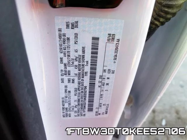 1FT8W3DT0KEE52706 фото 2