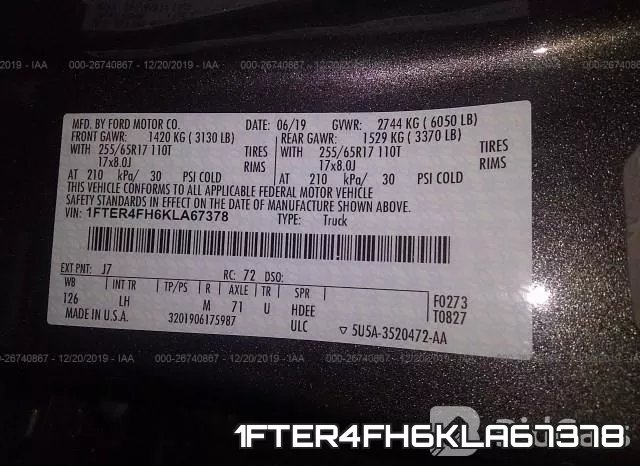 1FTER4FH6KLA67378 фото 10