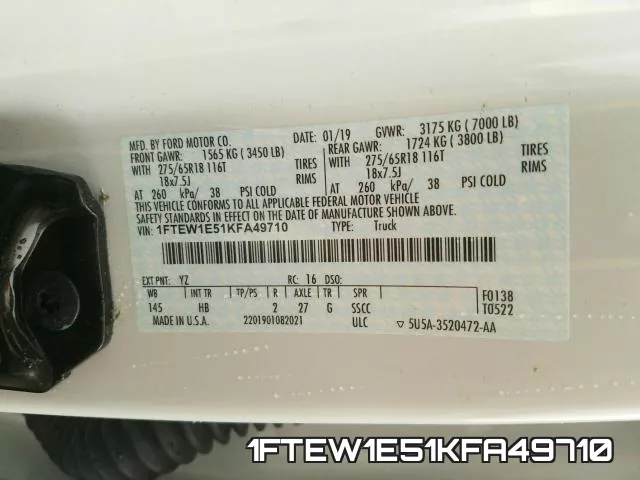 1FTEW1E51KFA49710 фото 2