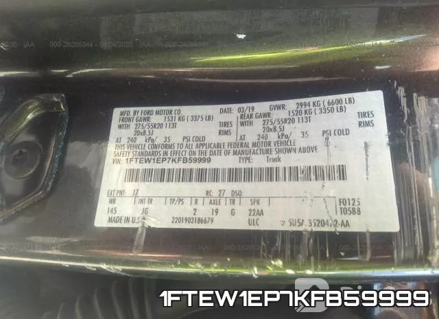 1FTEW1EP7KFB59999 фото 10