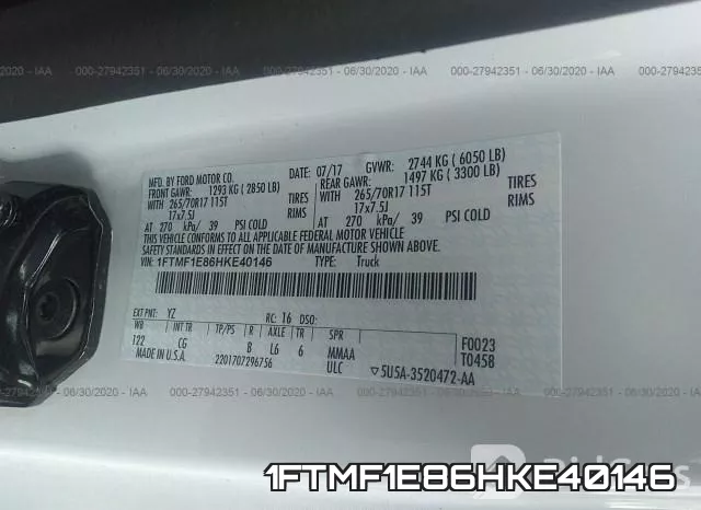 1FTMF1E86HKE40146 фото 10