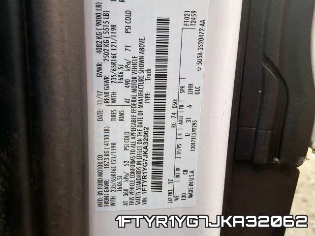 1FTYR1YG7JKA32062 фото 2