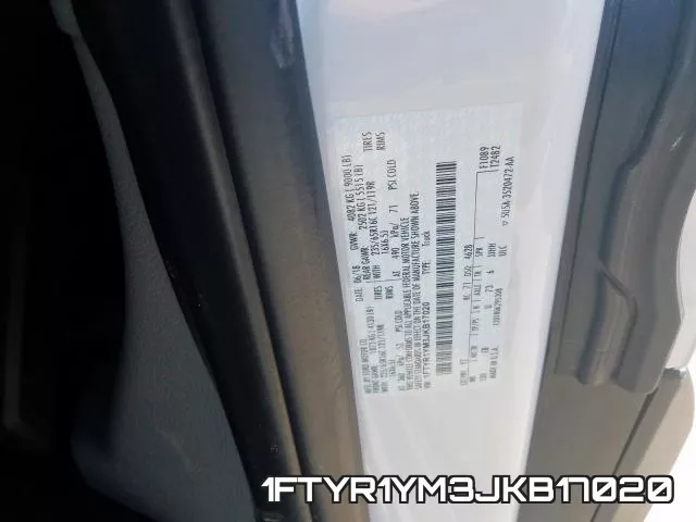 1FTYR1YM3JKB17020 фото 2