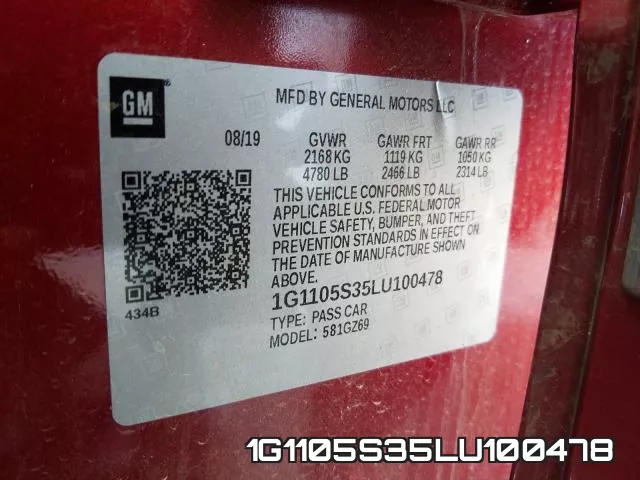 1G1105S35LU100478 фото 2